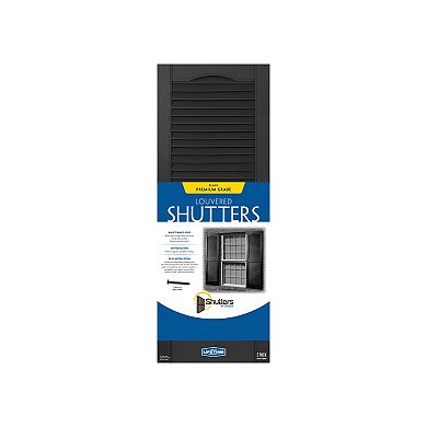 Plastic Development Group 14 X 67 Inch Exterior Vinyl Louvered Shutters, Black