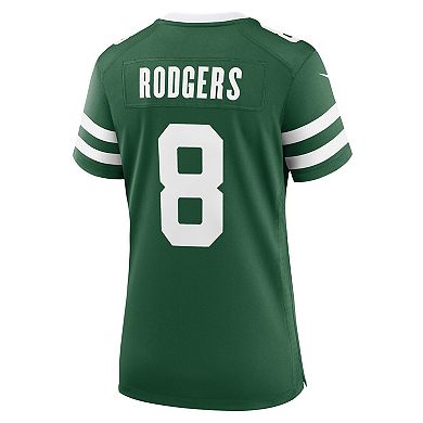 Women's Nike Aaron Rodgers Legacy Green New York Jets Game Jersey