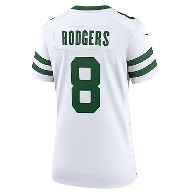 Women's Nike Aaron Rodgers Legacy White New York Jets Game Jersey