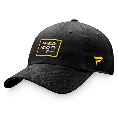 Women's Fanatics Branded  Black Pittsburgh Penguins Authentic Pro Rink Adjustable Hat