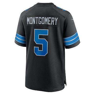 Men's Nike David Montgomery Black Detroit Lions 2nd Alternate Game Jersey
