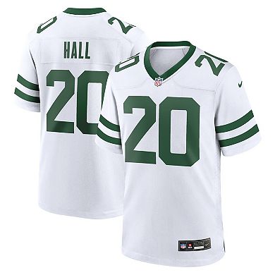 Men's Nike Breece Hall Legacy White New York Jets Game Jersey