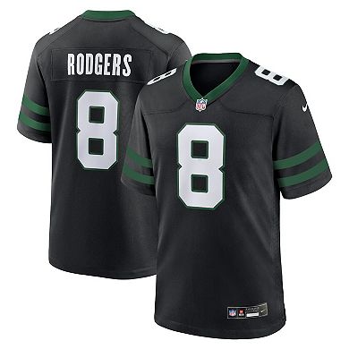 Men's Nike Aaron Rodgers Legacy Black New York Jets Alternate Game Jersey