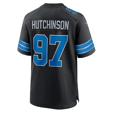 Men's Nike Aidan Hutchinson Black Detroit Lions 2nd Alternate Game Jersey