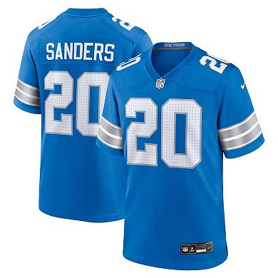 Men's Nike Barry Sanders Blue Detroit Lions Retired Player Game Jersey