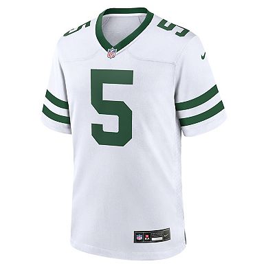 Men's Nike Garrett Wilson Legacy White New York Jets Game Jersey