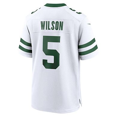 Men's Nike Garrett Wilson Legacy White New York Jets Game Jersey