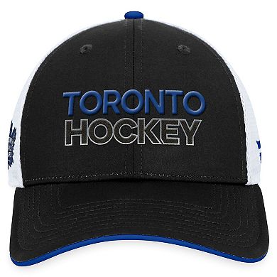 Men's Fanatics Branded Black Toronto Maple Leafs Authentic Pro Alternate Jersey Trucker Adjustable Hat