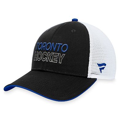 Men's Fanatics Branded Black Toronto Maple Leafs Authentic Pro Alternate Jersey Trucker Adjustable Hat