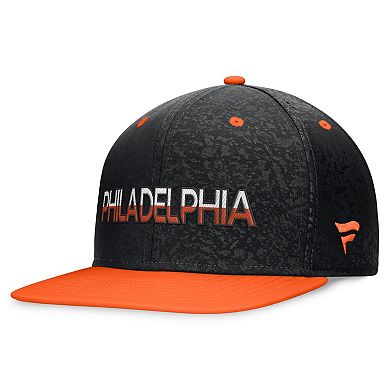 Men's Fanatics Branded Black/Orange Philadelphia Flyers Authentic Pro Alternate Jersey Snapback Hat