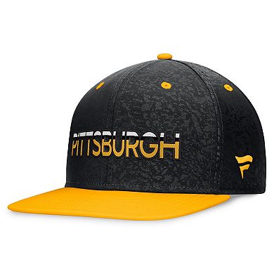 Men's Fanatics Branded Black/Gold Pittsburgh Penguins Authentic Pro Alternate Jersey Snapback Hat
