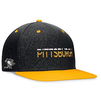 Men's Fanatics Branded Black/Gold Pittsburgh Penguins Authentic Pro Alternate Jersey Snapback Hat