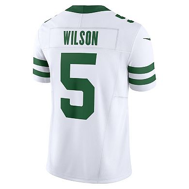 Men's Nike Garrett Wilson Legacy White New York Jets Vapor F.U.S.E. Limited Jersey