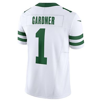 Men's Nike Ahmad Sauce Gardner Legacy White New York Jets Vapor F.U.S.E. Limited Jersey