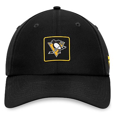 Men's Fanatics Branded  Black Pittsburgh Penguins Authentic Pro Rink Adjustable Hat
