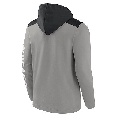 Men's Fanatics Branded Gray/Black Chicago White Sox Ace Hoodie Full-Zip Sweatshirt