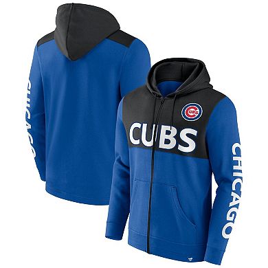 Men's Fanatics Branded Royal/Black Chicago Cubs Ace Hoodie Full-Zip Sweatshirt