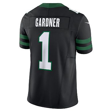 Men's Nike Ahmad Sauce Gardner Legacy Black New York Jets Alternate Vapor F.U.S.E. Limited Jersey