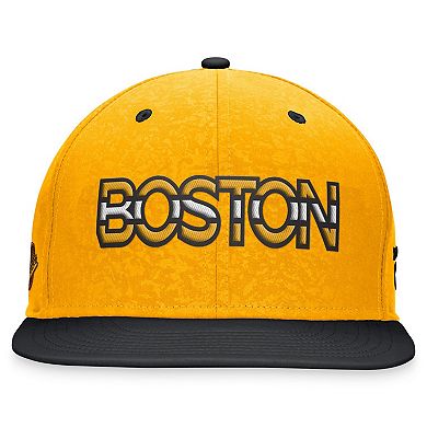 Men's Fanatics Branded Gold/Black Boston Bruins Authentic Pro Snapback Hat