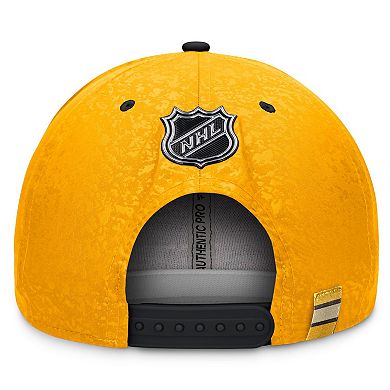 Men's Fanatics Branded Gold/Black Boston Bruins Authentic Pro Snapback Hat