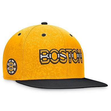 Men's Fanatics Branded Gold/Black Boston Bruins Authentic Pro Snapback Hat