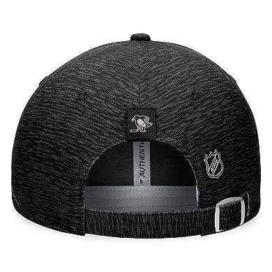 Men's Fanatics Branded  Black Pittsburgh Penguins Authentic Pro Road Adjustable Hat
