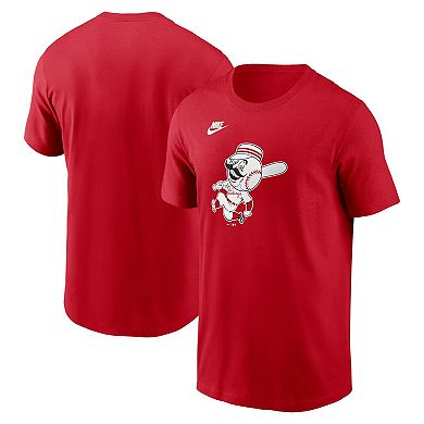 Men's Nike Red Cincinnati Reds Cooperstown Collection Team Logo T-Shirt