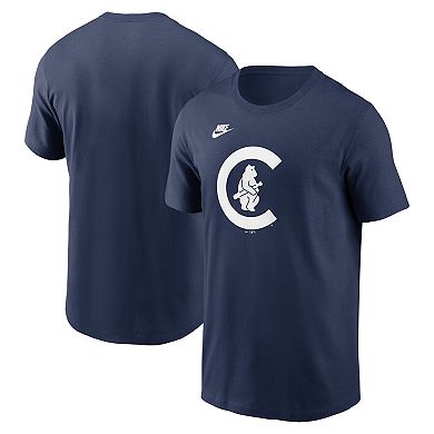 Men's Nike Navy Chicago Cubs Cooperstown Collection Team Logo T-Shirt