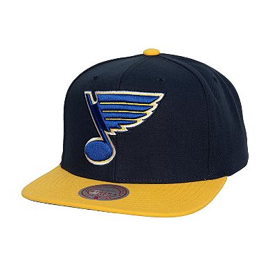 Men's Mitchell & Ness Navy St. Louis Blues Core Team Ground 2.0 Snapback Hat