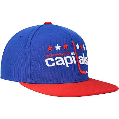 Men's Mitchell & Ness Blue Washington Capitals Core Team Ground 2.0 Snapback Hat