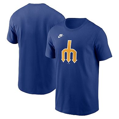 Men's Nike Royal Seattle Mariners Cooperstown Collection Team Logo T-Shirt