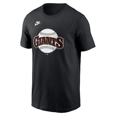Men's Nike Black San Francisco Giants Cooperstown Collection Team Logo T-Shirt