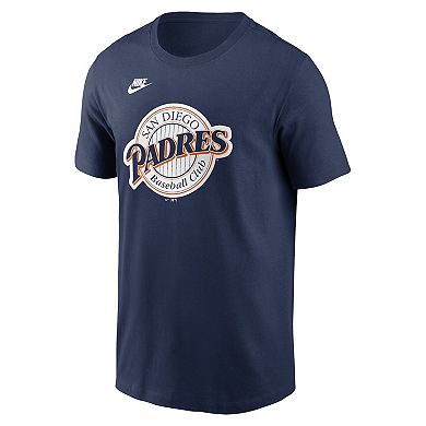 Men's Nike Navy San Diego Padres Cooperstown Collection Team Logo T-Shirt