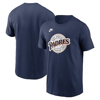 Men's Nike Navy San Diego Padres Cooperstown Collection Team Logo T-Shirt