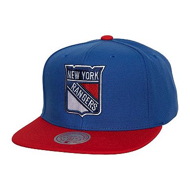 Men's Mitchell & Ness Blue New York Rangers Core Team Ground 2.0 Snapback Hat