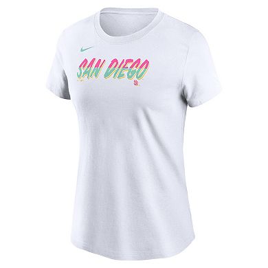 Women's Nike White San Diego Padres City Connect Wordmark T-Shirt
