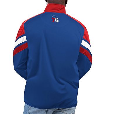 Men's G-III Sports by Carl Banks Royal Philadelphia 76ers Game Ball Full-Zip Track Jacket