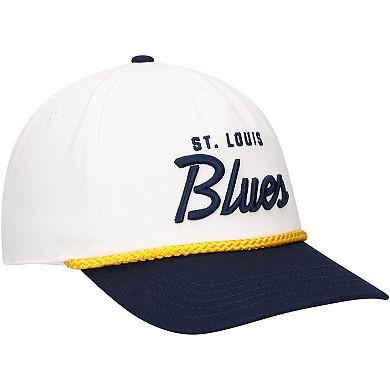 Men's American Needle White/Navy St. Louis Blues Roscoe Washed Twill Adjustable Hat