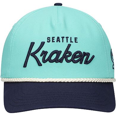 Men's American Needle Light Blue/Deep Sea Blue Seattle Kraken Roscoe Washed Twill Adjustable Hat