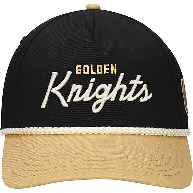 Men's American Needle Black/Gold Vegas Golden Knights Roscoe Washed Twill Adjustable Hat