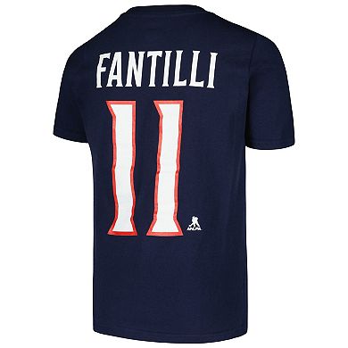 Youth Adam Fantilli Navy Columbus Blue Jackets Player Name & Number T-Shirt