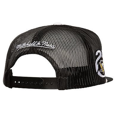 Men's Mitchell & Ness Black Pittsburgh Penguins Roper Trucker Snapback Hat