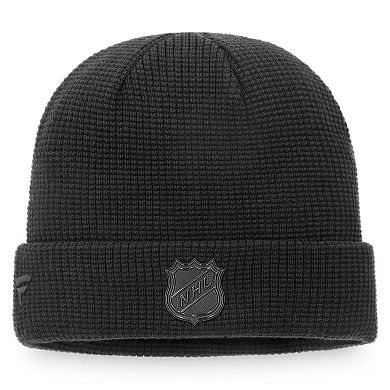 Men's Fanatics Branded Black Seattle Kraken Authentic Pro Black Ice Cuffed Knit Hat