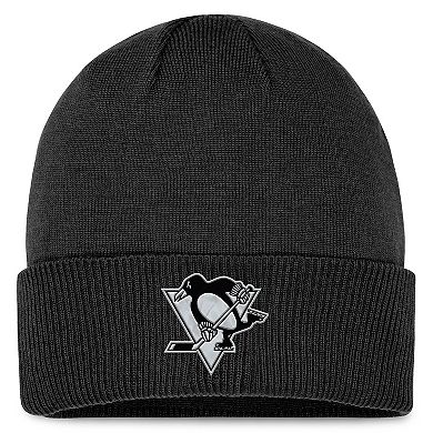 Men's Fanatics Branded  Black Pittsburgh Penguins Authentic Pro Road Metallic Cuffed Knit Hat