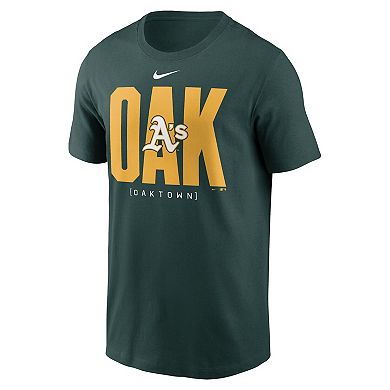 Men's Nike Green Oakland Athletics Scoreboard T-Shirt