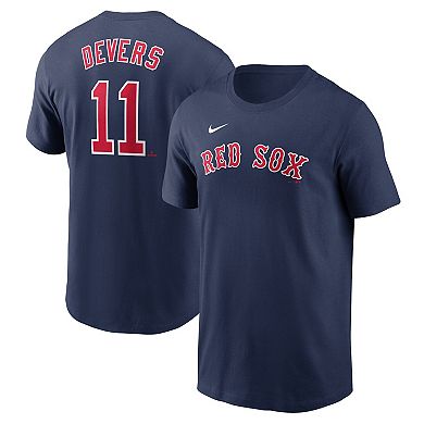 Men's Nike Rafael Devers Navy Boston Red Sox Fuse Name & Number T-Shirt