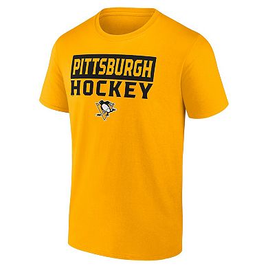 Men's Fanatics Branded Pittsburgh Penguins Serve T-Shirt Combo Pack