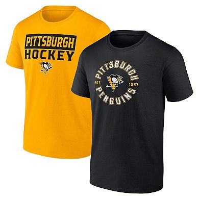 Men's Fanatics Branded Pittsburgh Penguins Serve T-Shirt Combo Pack