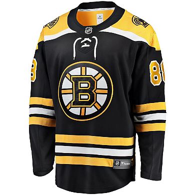 Men's Fanatics Branded David Pastrnak Black Boston Bruins Home Breakaway Jersey