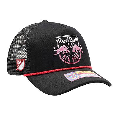 Men's Black New York Red Bulls Atmosphere Trucker Adjustable Hat